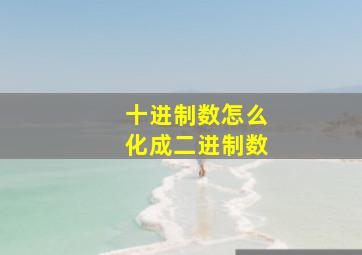 十进制数怎么化成二进制数