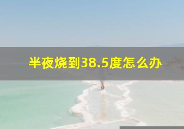 半夜烧到38.5度怎么办