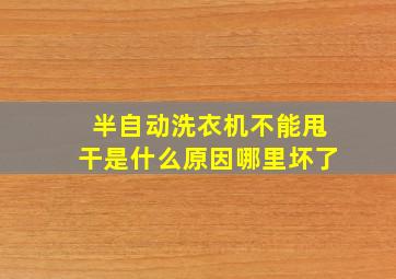 半自动洗衣机不能甩干是什么原因哪里坏了