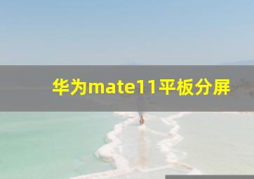 华为mate11平板分屏