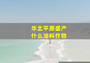 华北平原盛产什么油料作物