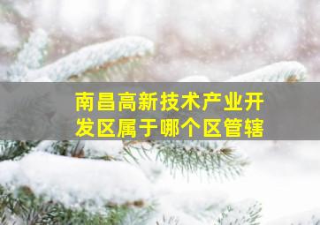 南昌高新技术产业开发区属于哪个区管辖