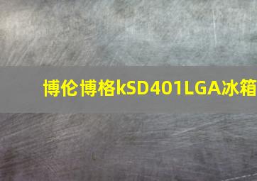 博伦博格kSD401LGA冰箱