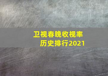 卫视春晚收视率历史排行2021