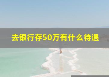 去银行存50万有什么待遇