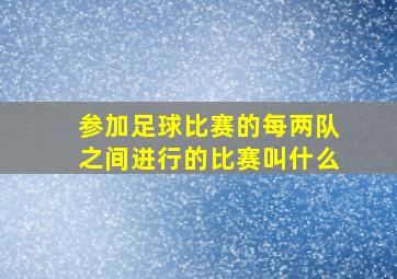 参加足球比赛的每两队之间进行的比赛叫什么