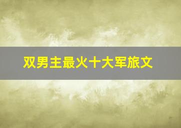 双男主最火十大军旅文