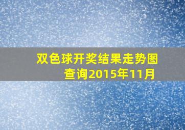 双色球开奖结果走势图查询2015年11月