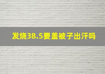 发烧38.5要盖被子出汗吗