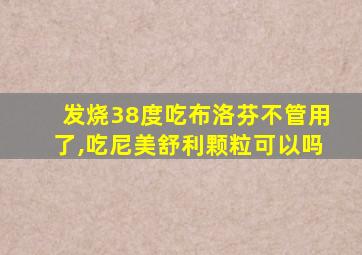 发烧38度吃布洛芬不管用了,吃尼美舒利颗粒可以吗