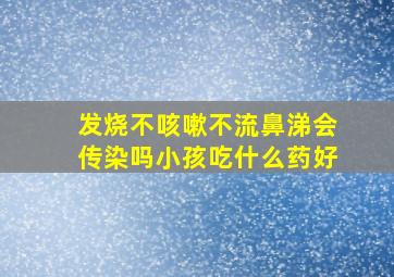 发烧不咳嗽不流鼻涕会传染吗小孩吃什么药好