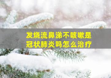 发烧流鼻涕不咳嗽是冠状肺炎吗怎么治疗