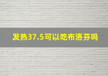 发热37.5可以吃布洛芬吗