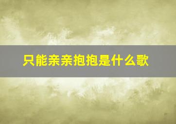 只能亲亲抱抱是什么歌