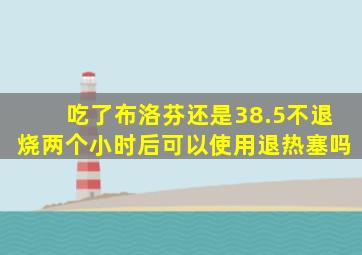 吃了布洛芬还是38.5不退烧两个小时后可以使用退热塞吗