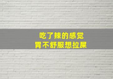 吃了辣的感觉胃不舒服想拉屎