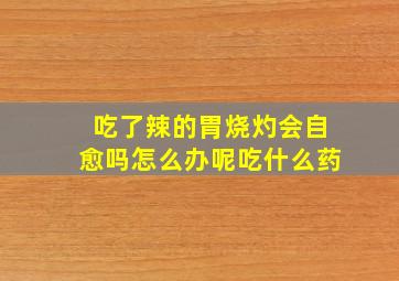 吃了辣的胃烧灼会自愈吗怎么办呢吃什么药