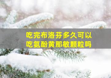 吃完布洛芬多久可以吃氨酚黄那敏颗粒吗