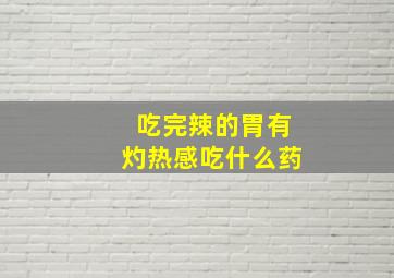 吃完辣的胃有灼热感吃什么药