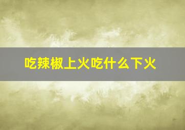 吃辣椒上火吃什么下火