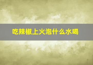 吃辣椒上火泡什么水喝