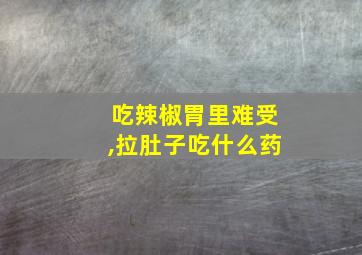 吃辣椒胃里难受,拉肚子吃什么药