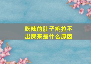 吃辣的肚子疼拉不出屎来是什么原因