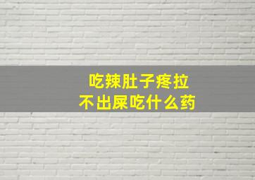 吃辣肚子疼拉不出屎吃什么药