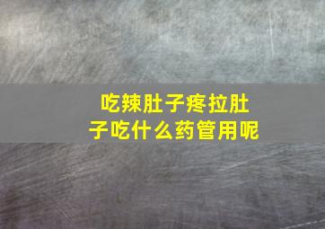 吃辣肚子疼拉肚子吃什么药管用呢