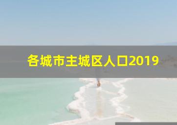 各城市主城区人口2019