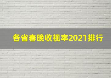 各省春晚收视率2021排行