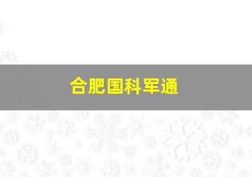 合肥国科军通