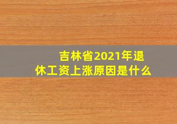 吉林省2021年退休工资上涨原因是什么