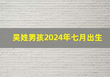 吴姓男孩2024年七月出生