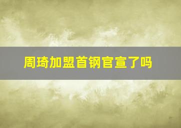 周琦加盟首钢官宣了吗