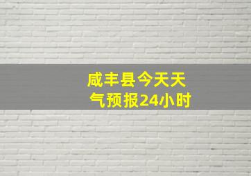 咸丰县今天天气预报24小时