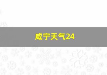 咸宁天气24