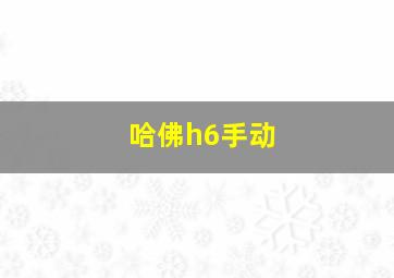 哈佛h6手动