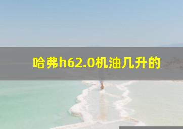 哈弗h62.0机油几升的