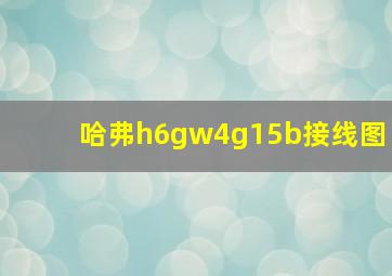 哈弗h6gw4g15b接线图