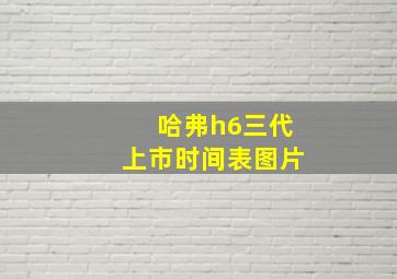 哈弗h6三代上市时间表图片