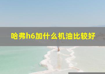 哈弗h6加什么机油比较好