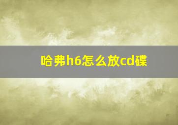 哈弗h6怎么放cd碟