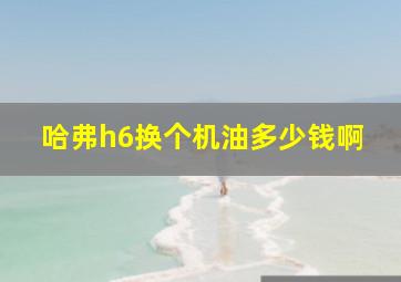 哈弗h6换个机油多少钱啊