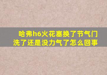 哈弗h6火花塞换了节气门洗了还是没力气了怎么回事