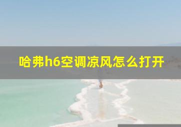 哈弗h6空调凉风怎么打开