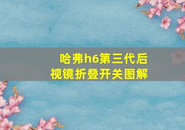 哈弗h6第三代后视镜折叠开关图解