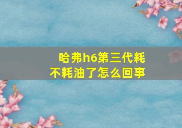 哈弗h6第三代耗不耗油了怎么回事