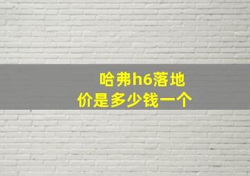 哈弗h6落地价是多少钱一个