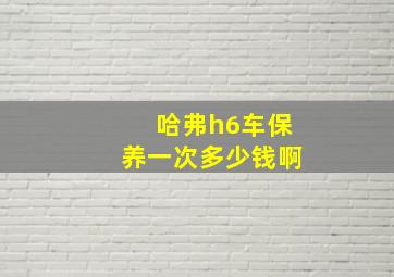 哈弗h6车保养一次多少钱啊